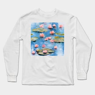 Monet Style Water Lilies 14 Long Sleeve T-Shirt